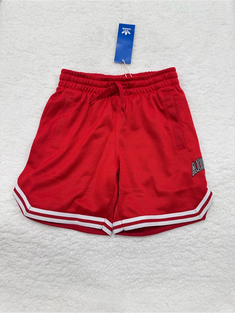 Adidas Kids Red Mesh Shorts